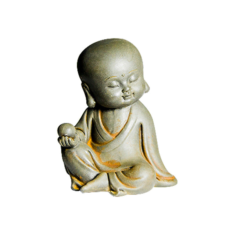 New Chinese-Style Zen-Inspired Bodhisattva Trio Figurine: Buddha, Guanyin, and Ksitigarbha Ornaments