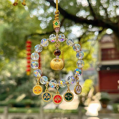 Five-Way Wealth God Car Hanging Ornament in Hangzhou Lingyin