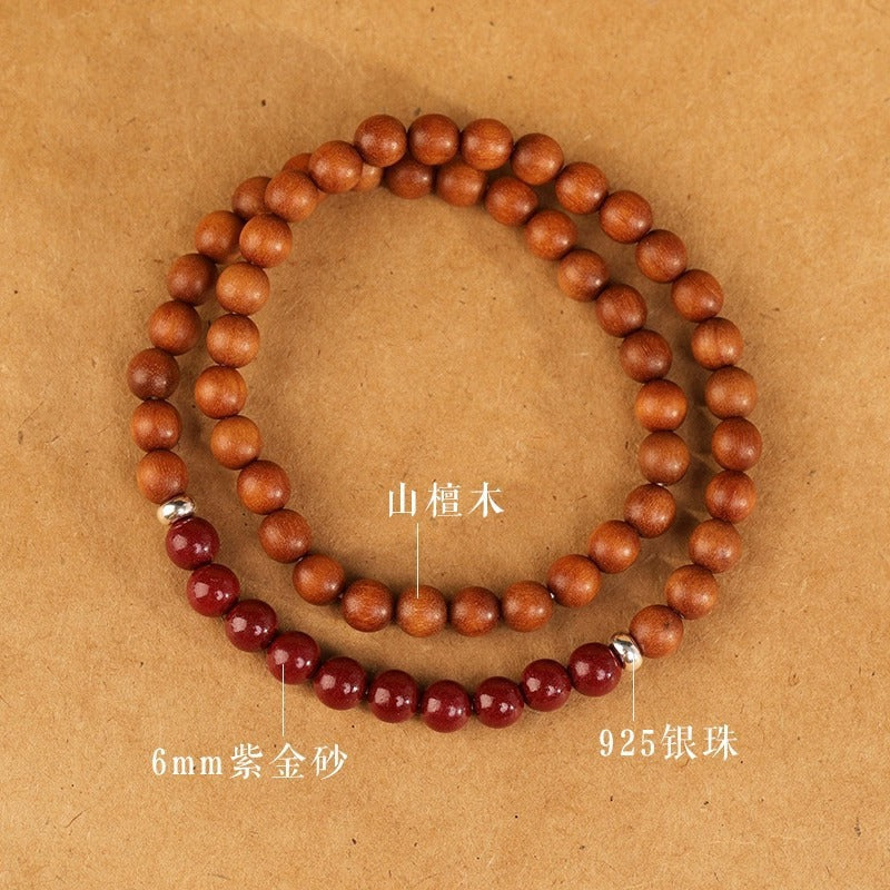 High-End Mammoth Ivory Tara Hetian Jade Bracelet for Women - Natural Aromatic Laoshan Sandalwood Prayer Beads and Cultural Jewelry