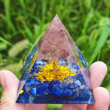 Crystal Ball Shard Pyramid Home Craft Resin Ornament