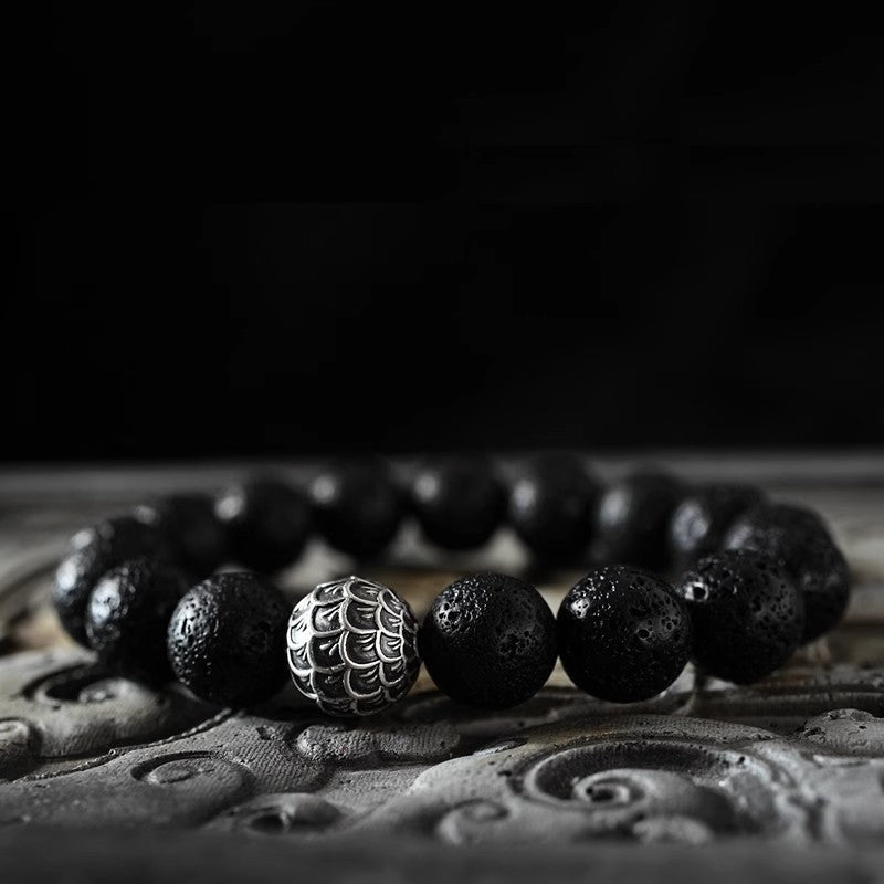 Men's Natural Volcanic Stone Bracelet