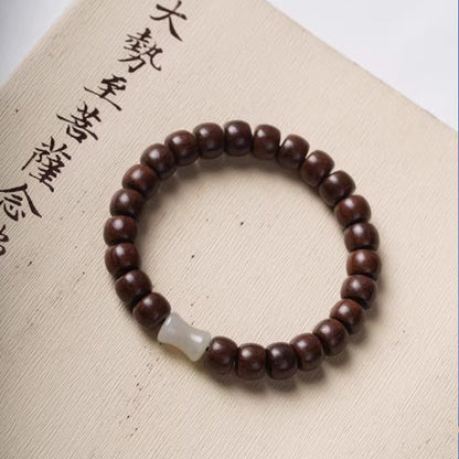 Men's and women's ethnic-style wristband made of dragon wood and six realm wood.