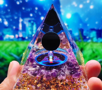 73 Styles Crystal Ball Pyramid Crystal Shard Resin Pyramid Home Décor Craft Piece ( 2 )