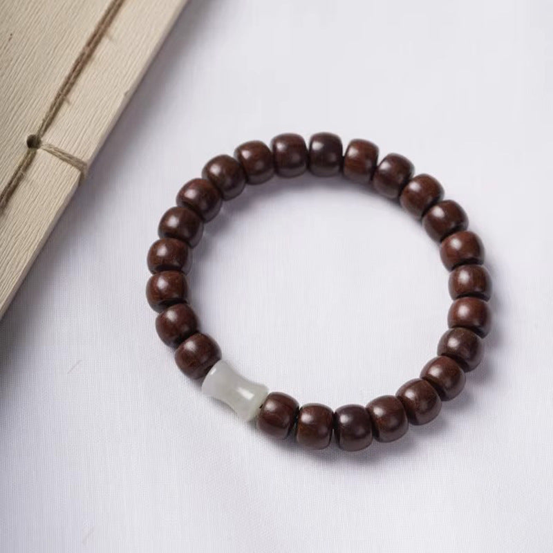 Men's and women's ethnic-style wristband made of dragon wood and six realm wood.