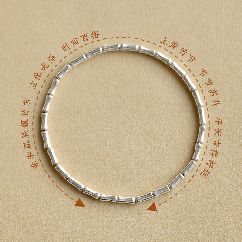 Shàng'àn 925 Sterling Silver Bamboo Joint Bracelet