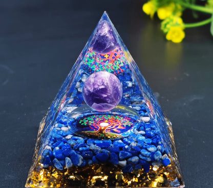 73 Styles Crystal Ball Pyramid Crystal Shard Resin Pyramid Home Décor Craft Piece ( 1 )