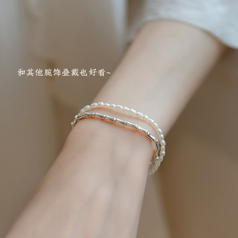 Shàng'àn 925 Sterling Silver Bamboo Joint Bracelet