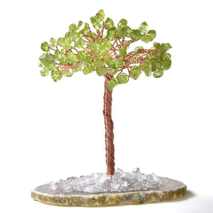 Natural Crystal Wealth Tree Ornament, Money Bag Tree, Prosperity Tree, Fortune Tree Decoration