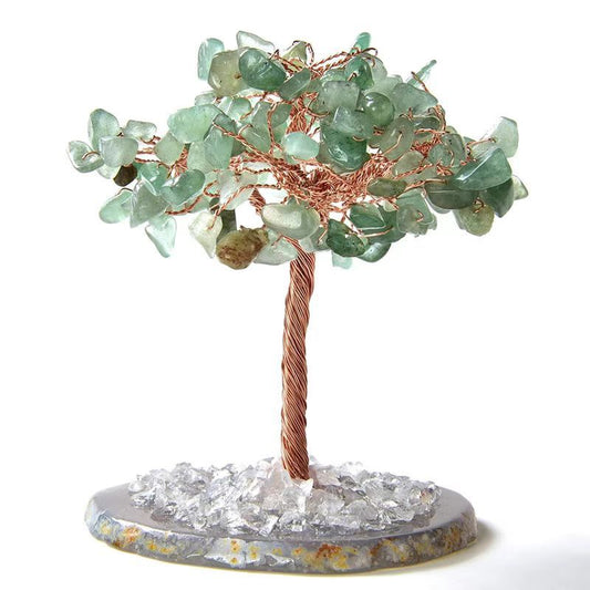 Natural Crystal Wealth Tree Ornament, Money Bag Tree, Prosperity Tree, Fortune Tree Decoration