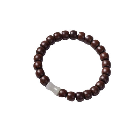 Men's and women's ethnic-style wristband made of dragon wood and six realm wood.