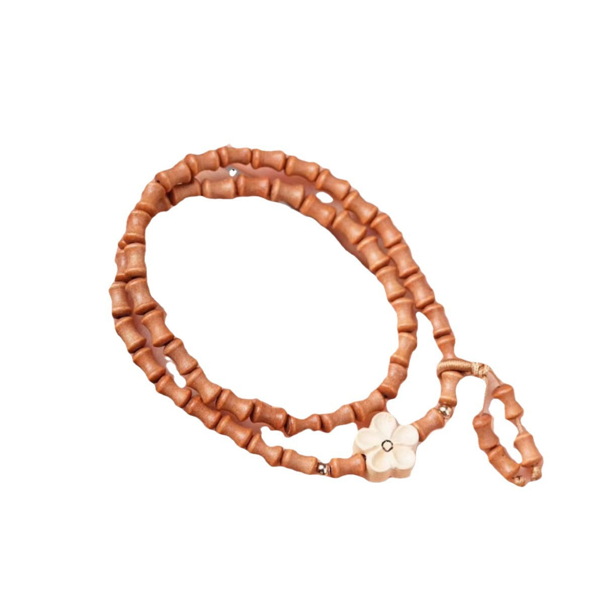 Barbie Sandalwood "Step-by-Step Elevation" Natural Sandalwood Bracelet with Bamboo Knot Fragrant