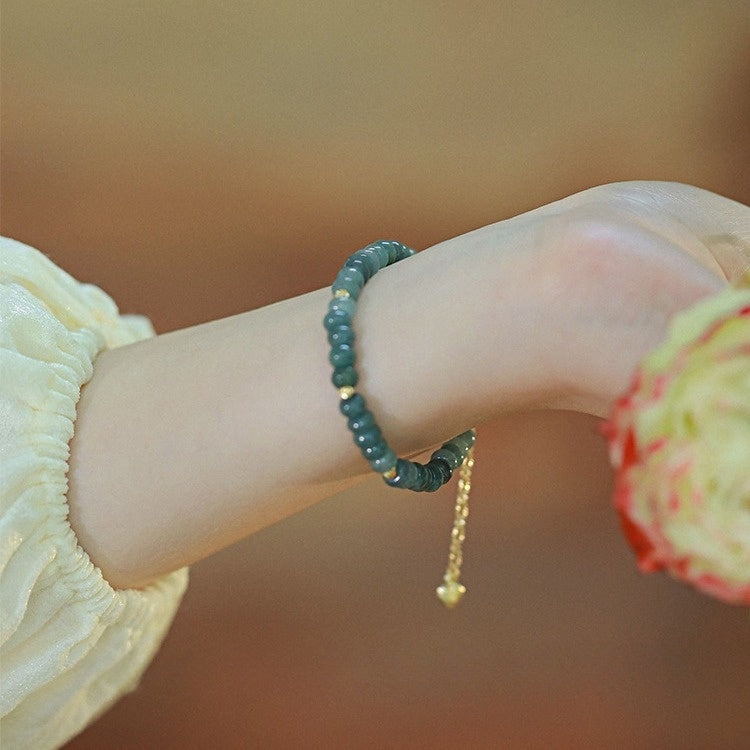 Natural A-Grade Jadeite Blue Water Bracelet