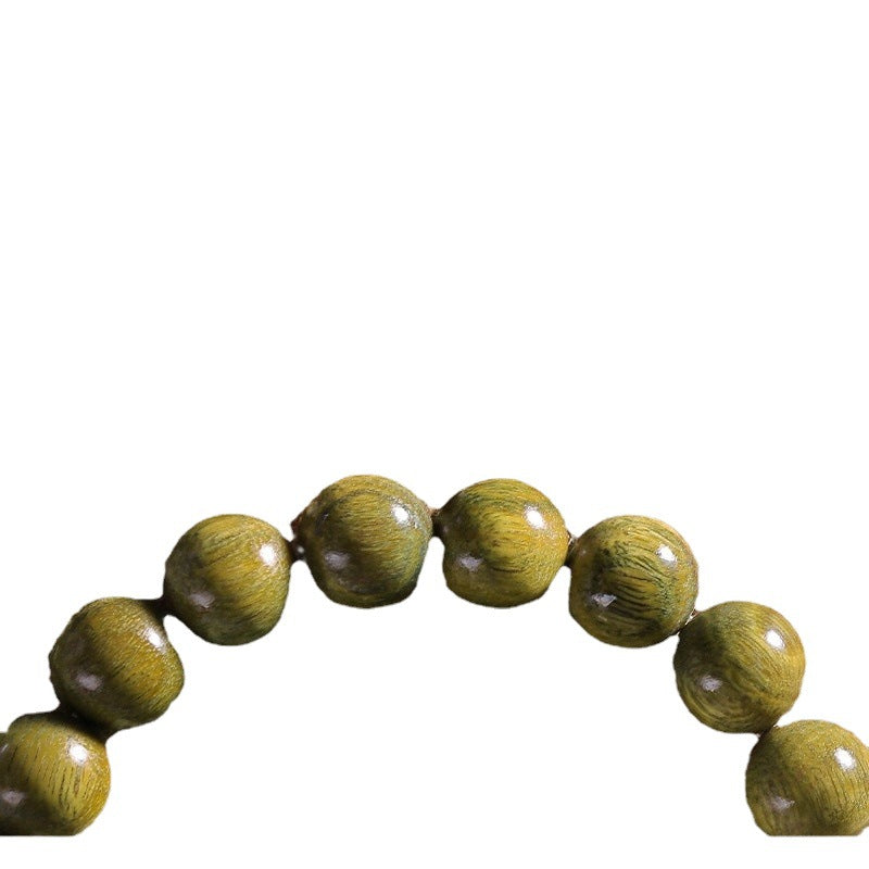 New Chinese Style Natural Green Sandalwood and Sandalwood Bracelet