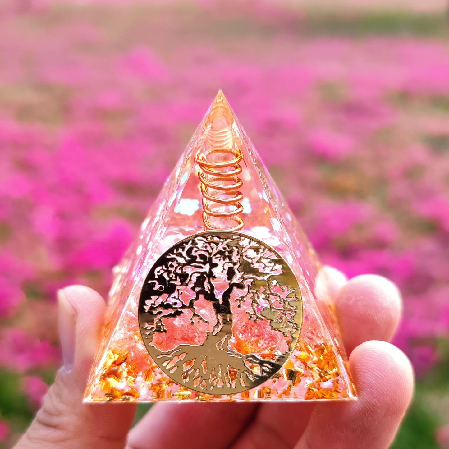 Crystal Ball Shards Pyramid Home Décor Resin Craft Piece