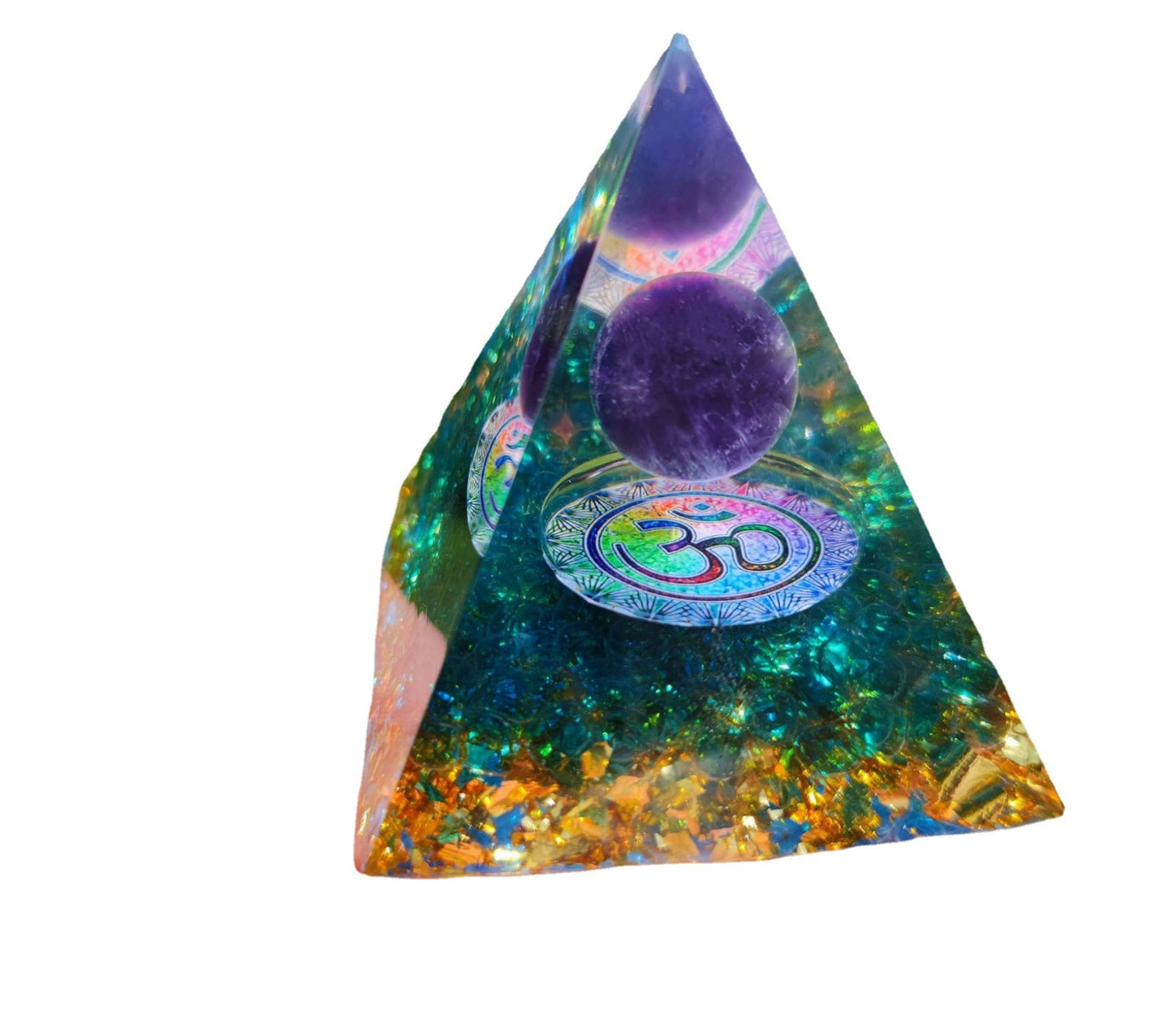 73 Styles Crystal Ball Pyramid Crystal Shard Resin Pyramid Home Décor Craft Piece ( 2 )