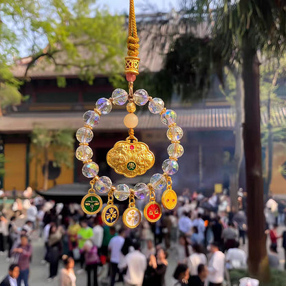 Five-Way Wealth God Car Hanging Ornament in Hangzhou Lingyin