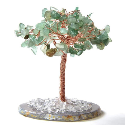 Natural Crystal Wealth Tree Ornament, Money Bag Tree, Prosperity Tree, Fortune Tree Decoration